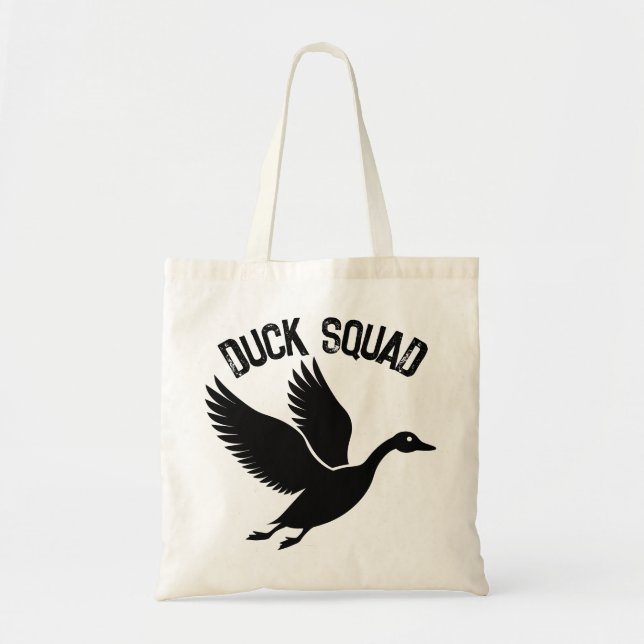 Bolso De Tela Ave migratoria de escuadrón de pato personalizado (Frente)
