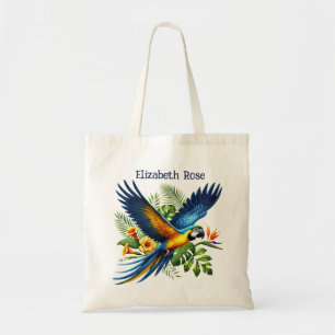 Bolso De Tela Ave tropical cutáneo añadir nombre