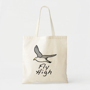 Bolso De Tela Ave voladora. Gaviota en Ilustracion de vuelo.