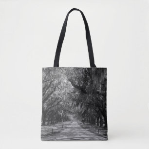 Bolso De Tela Avenida De La Escala De Grises De Oaks