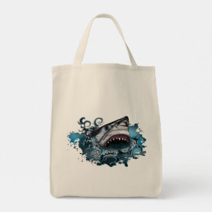 Bolso De Tela Aventura Costera Audaz Salpicadura de Tiburón Fero