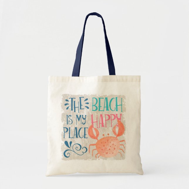 Bolso De Tela Aventura del Océano | Playa del Mar Tropical Cangr (Frente)