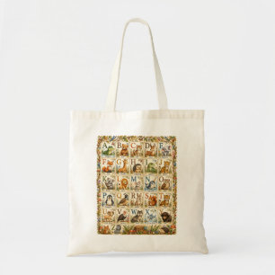 Bolso De Tela Aventura Escolar del Alfabeto de Animales del Bosq