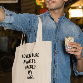 Bolso De Tela Aventura espera regalo de viaje personalizado