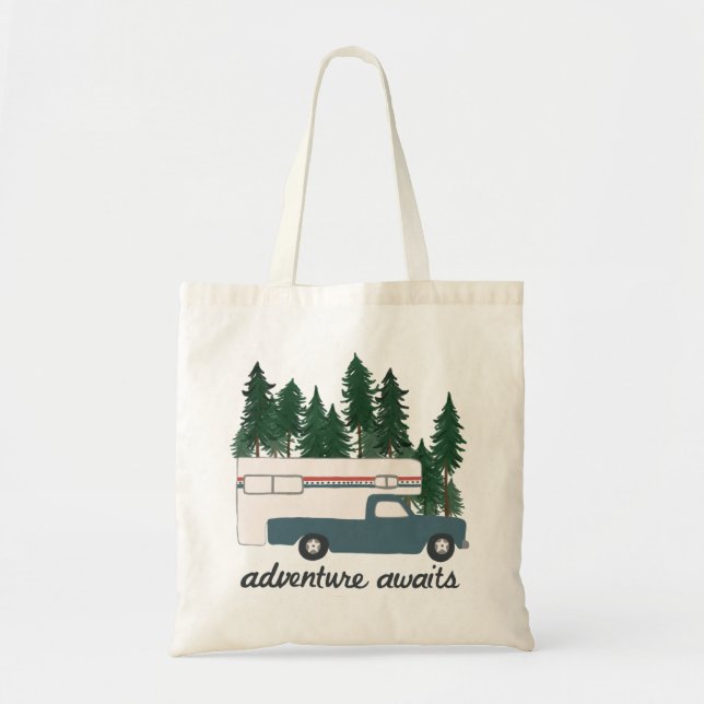 Bolso De Tela ¡Aventura espera! RVing de vanlife de Camión (Frente)
