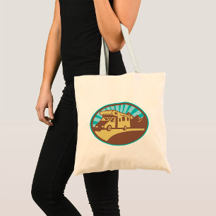 Bolso De Tela Aventura Retro RV Campervan Montaña Sol Vintage
