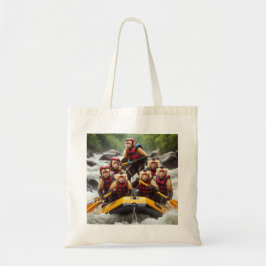 Bolso De Tela Aventurous Capuchin Monkeys Whitewater Rafting