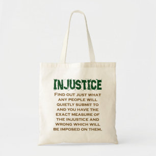 Bolso De Tela Averigua Lo Que Cualquier Gente - Cita De Injustic