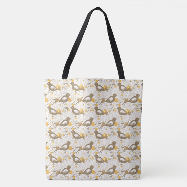 Bolso De Tela Aves (Anverso)