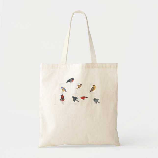 Bolso De Tela Aves Aves Amantes Amantes De Aves Nerd (Frente)
