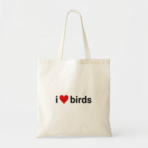 Bolso De Tela aves cardíacas birder divertida vida silvestre de