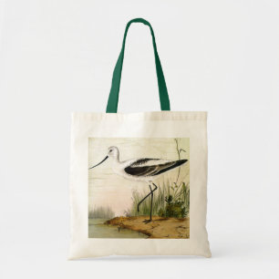 Bolso De Tela Aves Costeras de Vida Marina Antigua, Aves Avoceta