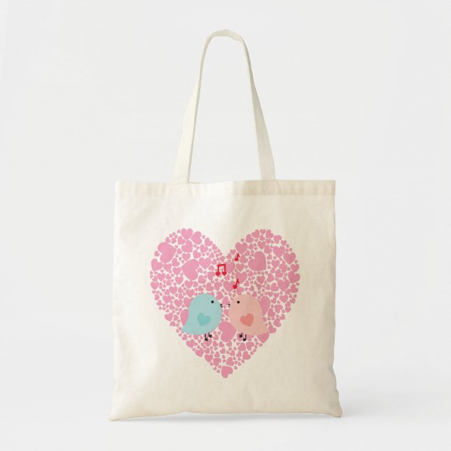 Bolso De Tela Aves de amor (Frente)