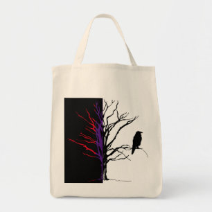 Bolso De Tela Aves de árbol. Crows, Raven Blackbird