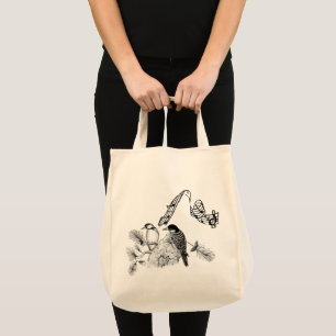 Bolso De Tela Aves de época