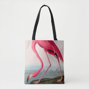 Bolso De Tela Aves de flamenco norteamericanas impresas Audubon