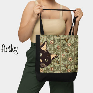 Bolso De Tela Aves de gato divertidas y divertidas, de estilo Ar