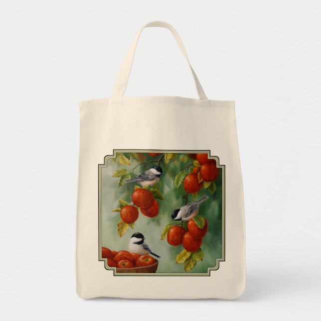 Bolso De Tela Aves de pollo cosecha de Apple (Frente)
