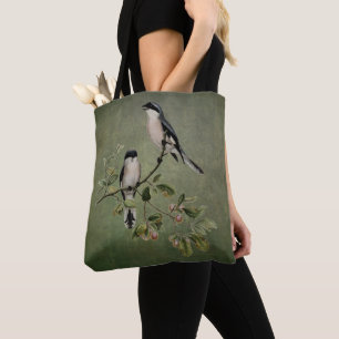 Bolso De Tela Aves en una peluca