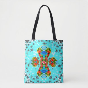 Bolso De Tela Aves hawaianas del paraíso (azul)