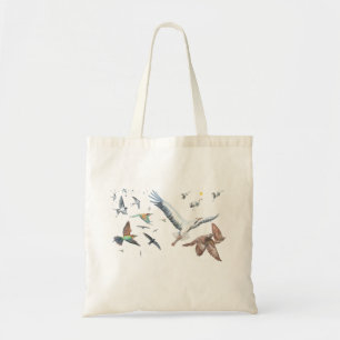 Bolso De Tela Aves migratorias rastreando su Ilustracion de vuel