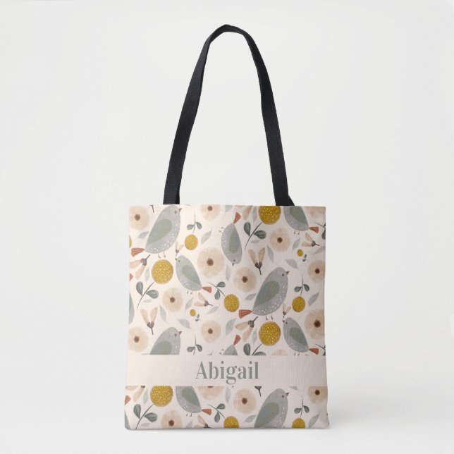 Bolso De Tela Aves pequeñas dulces Tote Bag (Anverso)