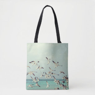 Bolso De Tela Aves tranquilas con temática playera