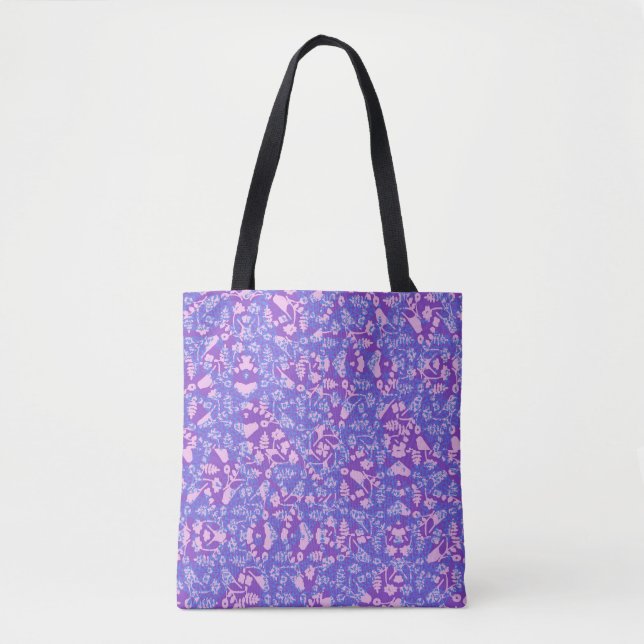 Bolso De Tela Aves Y Flores (Anverso)