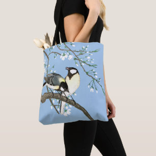 Bolso De Tela Aves y flores de cerezo Ohara Koson