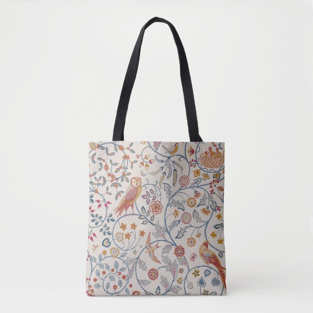 Bolso De Tela Aves y flores, William Morris (Anverso)