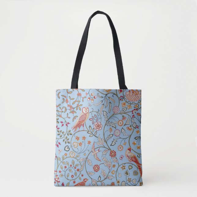 Bolso De Tela Aves y flores, William Morris (Anverso)