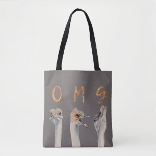 Bolso De Tela Avestruces de OMG