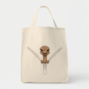 Bolso De Tela Avestruz Divertida Espiando