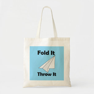 Bolso De Tela Avión de Papel Doblarlo Lanzarlo 