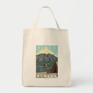 Bolso De Tela Avión y pesca - Sitka, Alaska de Bush