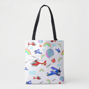 Bolso De Tela Aviones, helicópteros y globos