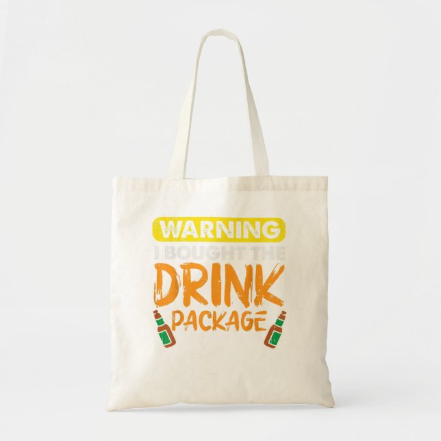Bolso De Tela Aviso Compré Bebida Paquete Bebida Bebida Bebida B (Frente)