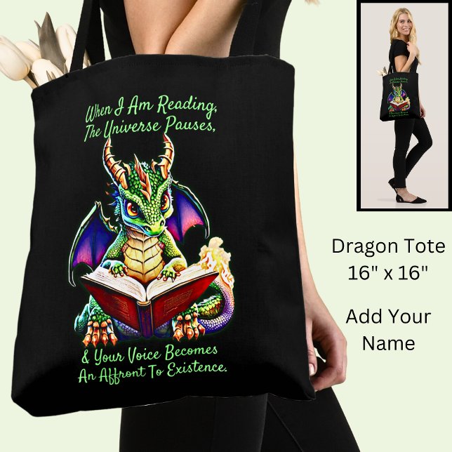 Bolso De Tela Aviso de Dragón Púrpura Verde Leer voz del libro (Subido por el creador)