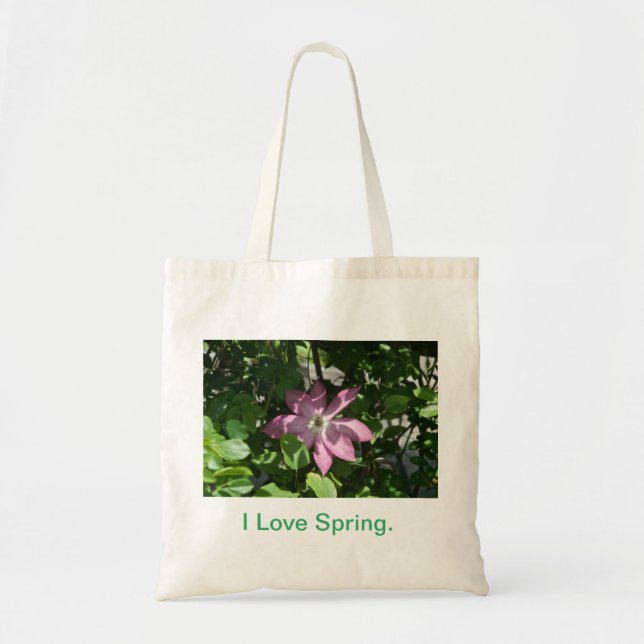 Bolso De Tela Aviso del tiempo de primavera (Frente)