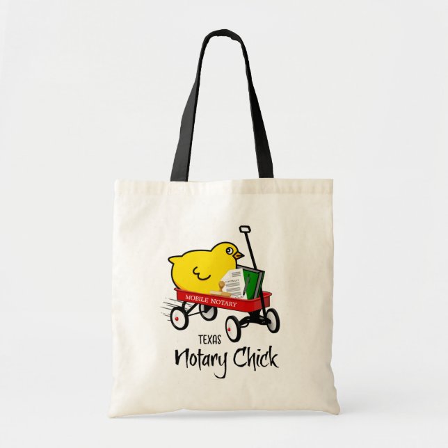 Bolso De Tela Aviso móvil de Texas Chick Red Wagon (Frente)