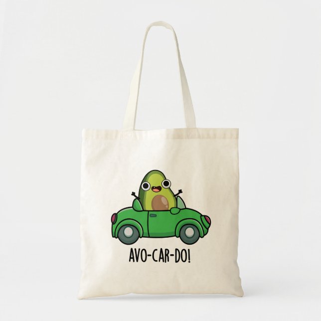 Bolso De Tela Avo-car-do Funny Aguacate Puns (Frente)