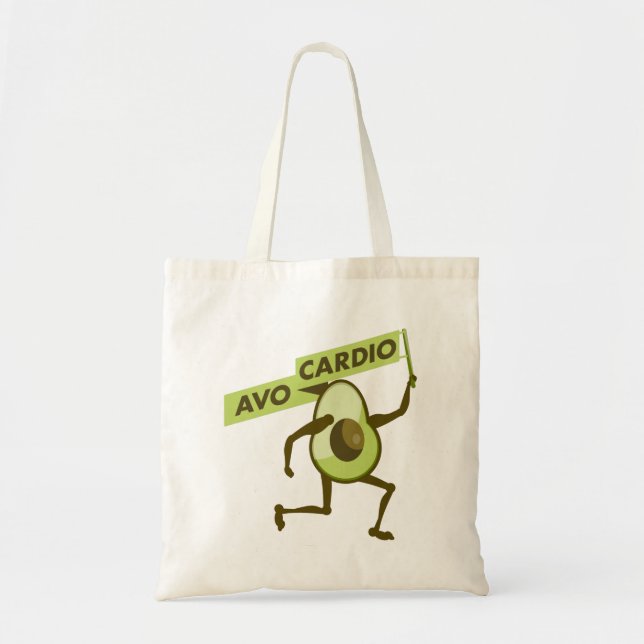 Bolso De Tela Avo cardio gracioso aguacate (Frente)