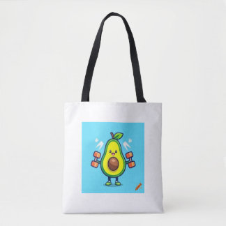 Bolso De Tela "Avocardio Personalizado Aguacate trabajando - Div