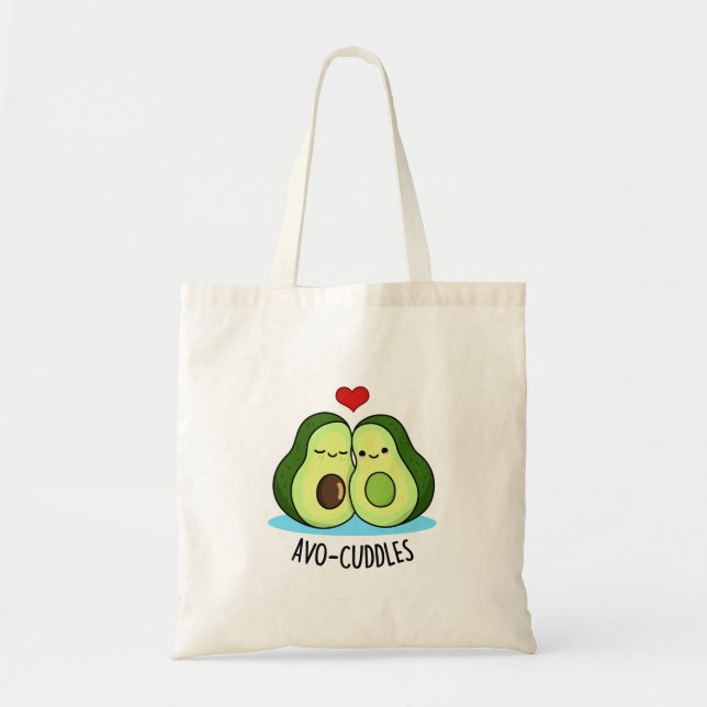 Bolso De Tela Avocudelas Funny Aguacate Pareja Pun (Frente)