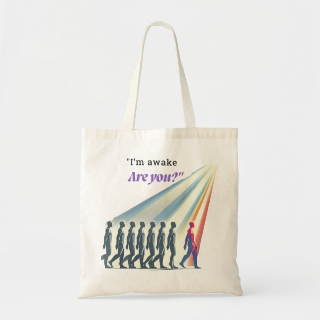 Bolso De Tela Awaken and Break the Pattern – “Are You?” Art (Frente)