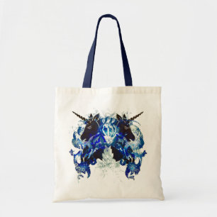 Bolso De Tela Awesomeness azul con unicornios