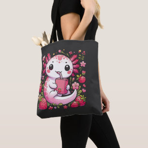 Bolso De Tela Axolotl Bebe Fresa Japonesa