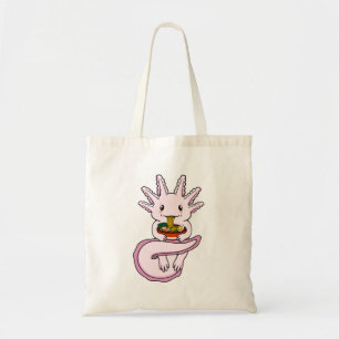 Bolso De Tela Axolotl Comating Ramen Kawaii Animal Lover Mascota