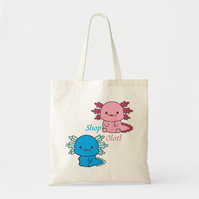 Bolso De Tela Axolotl Cutes (Frente)