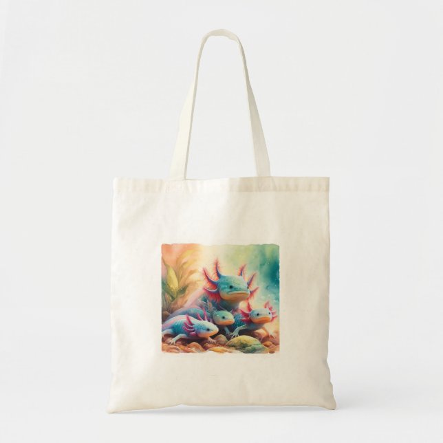 Bolso De Tela Axolotl in Harmony 060624AREF108 - Watercolor (Frente)